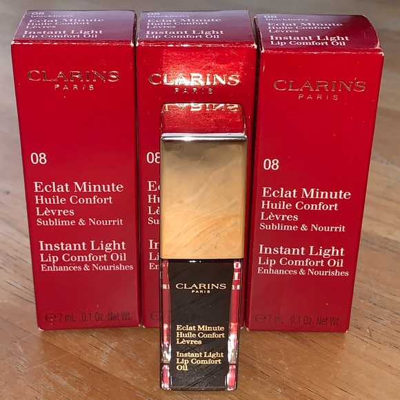✨Discontinued 08 Blackberry✨ Clarins Paris NIB Instant Light Lip Comfort Oil - Picture 2 of 5